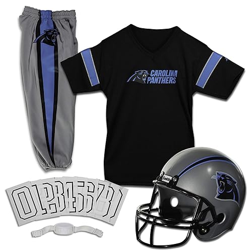 Franklin Sports Carolina Panthers Kids Football Uniform Set NFL Youth  Football Costume for Boys Girls Set Includes Helmet, Jersey Pants 