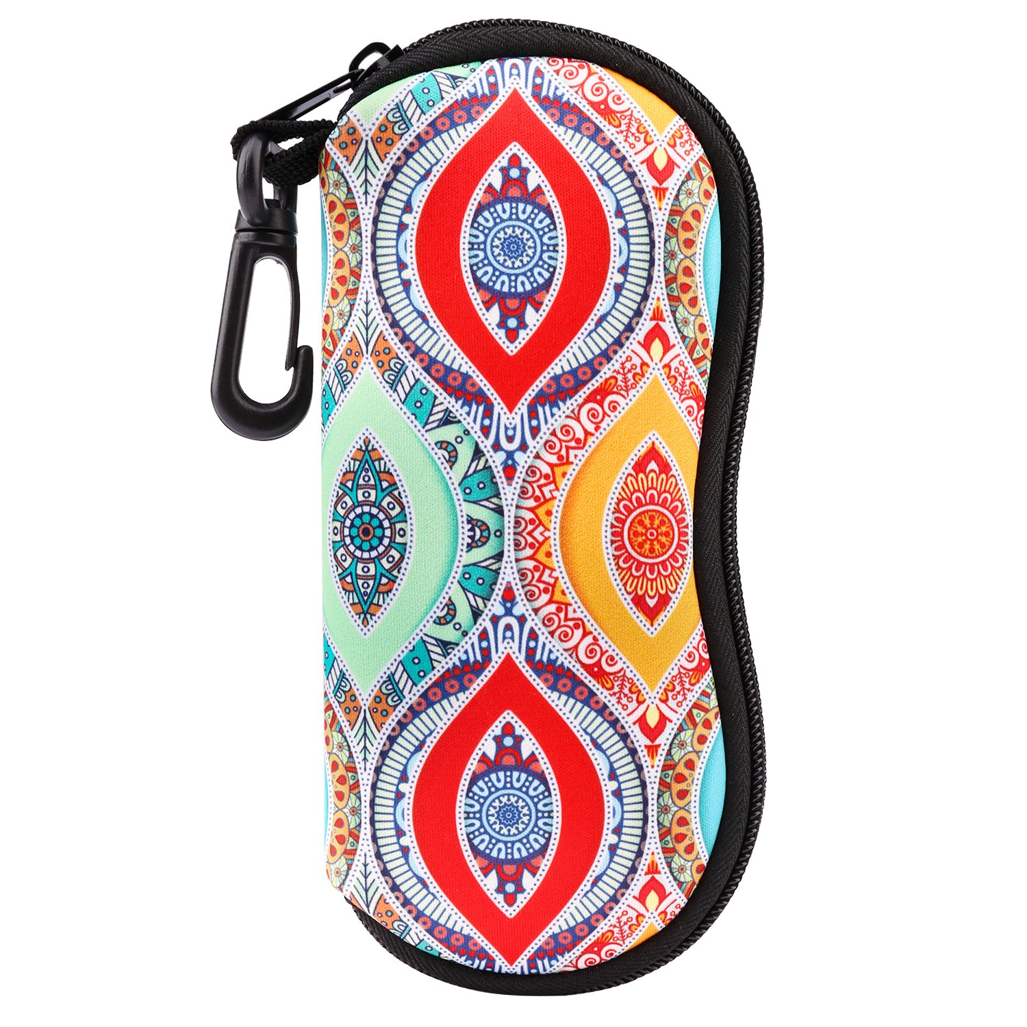 Moko Eyeglasses Case, Soft Zippered Neoprene Sunglasses Pouch