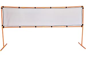 Johnny World Play Sports Net for Kids - 82" x 44" - Portable Pickleball Badminton Tennis Volleyball Net for Indoor Outdoor - Multi-Game Play Equipment for Backyard Driveway – Orange