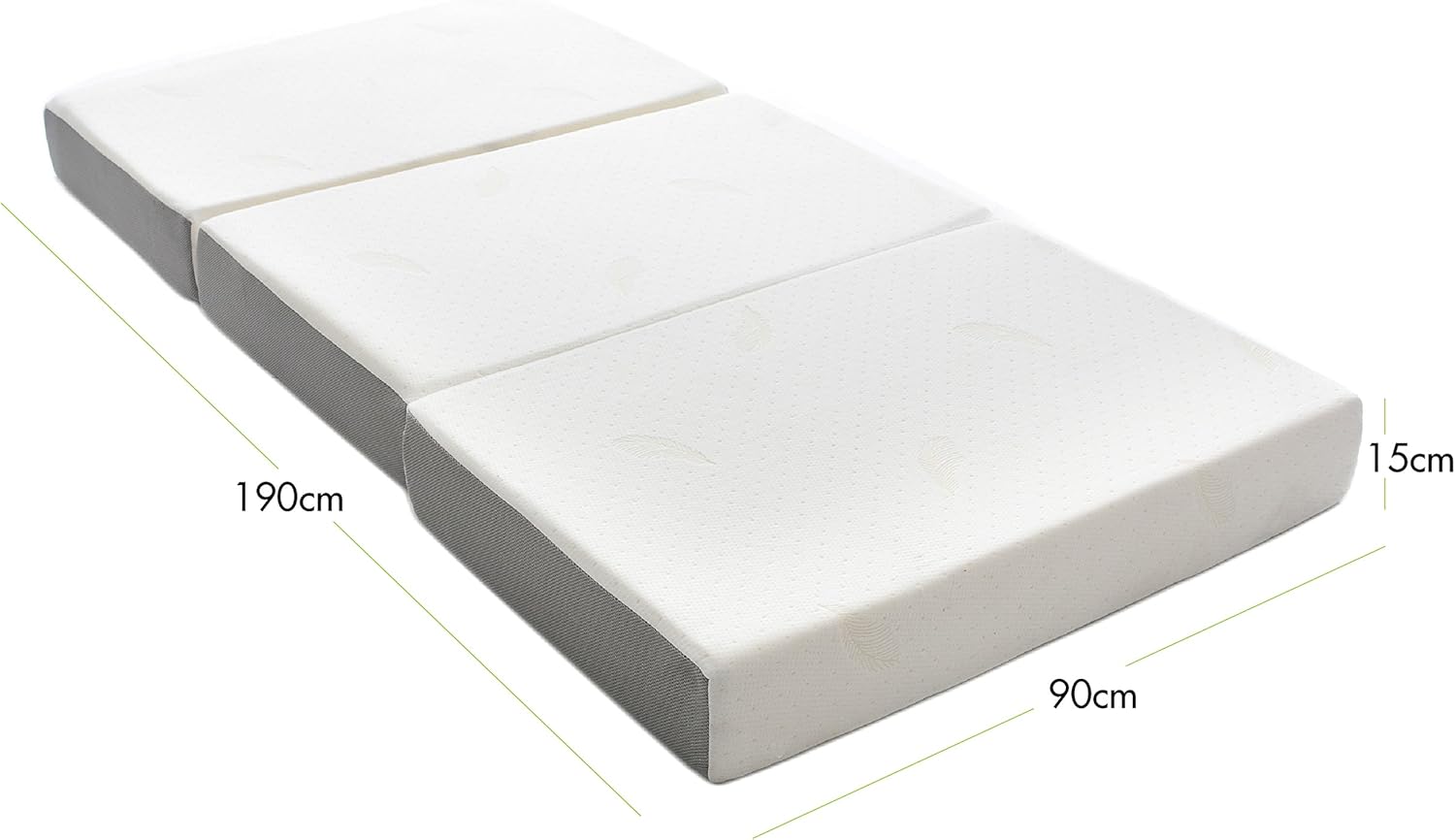 Milliard 15cm Thick Tri Folding Mattress/Tri Fold Guest Mattress with