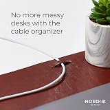Nordik By Design Leather Desk Mat Cognac 89x43 cm Non-Slip Vegan PU Pad view 3