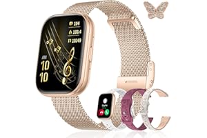 Iaret Smart Watch for Women, 4 Bands & Charm Gift Set, 1.75" HD Fitness Tracker with Bluetooth Calls, Heart Rate SpO2 Sleep M