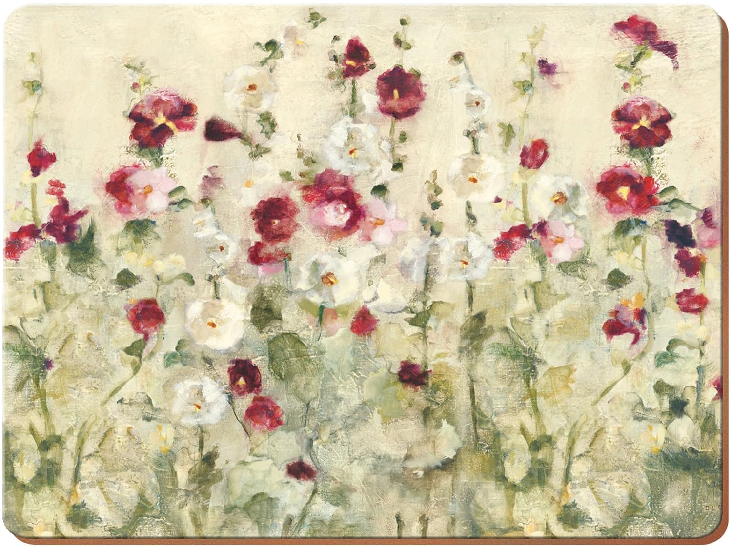 Creative Tops Wild Field Poppies Premium 6-Piece Set of Cork-Backed Placemats by, 30 x 22.8 cm (11¾" x 9")