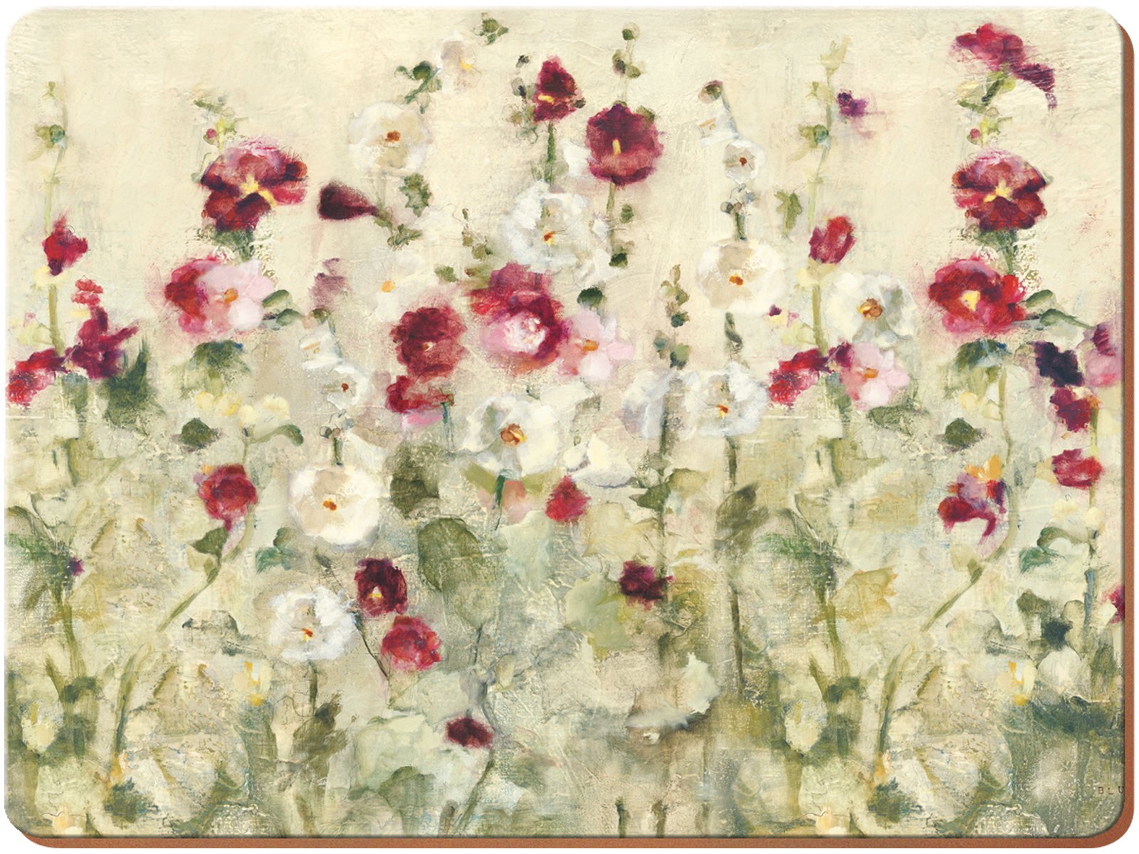Creative Tops Wild Field Poppies Premium 4-Piece Set of Cork Backed Placemats, 30 x 22.8 cm (11.75" x 9")