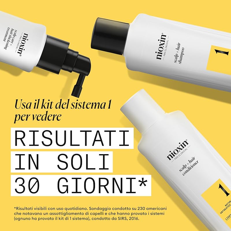 Sistema 1 Scalp + Hair Conditioner - Balsamo Fortificante per Capelli Naturali con Assottigliamento Lieve - Arricchito con Niacinamide (300ml)