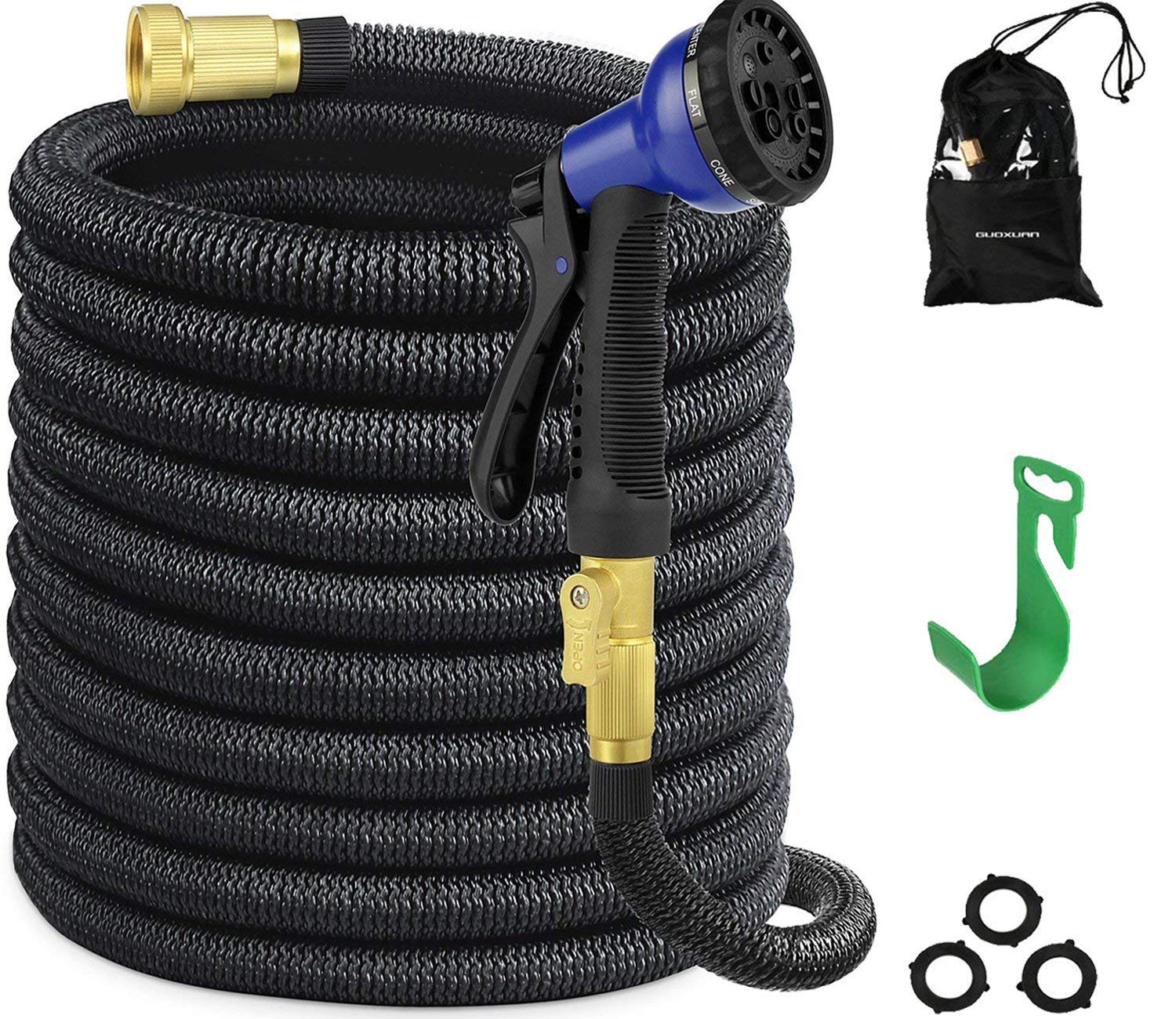 GUOXUAN Expandable Garden Hose 50FT Strongest Expanding Retractable