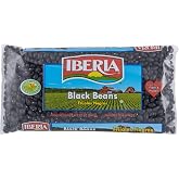 Iberia Black Beans, 12 Ounce (Pack of 24) Dry Beans, Bulk Dry Black Beans Bag, Fiber &amp; Protein Source, Farm Fresh# 1 Grade Black Beans