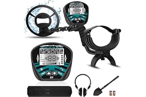 Kyltoor Metal Detector for Adults, 5 Modes to Choose, Metal Detector Waterproof Gold and Silver, Higher Accuracy, Bigger LCD Display, Strong Memory Mode, 10" Ip68 Coil, New Advanced Dsp Chip, Blue