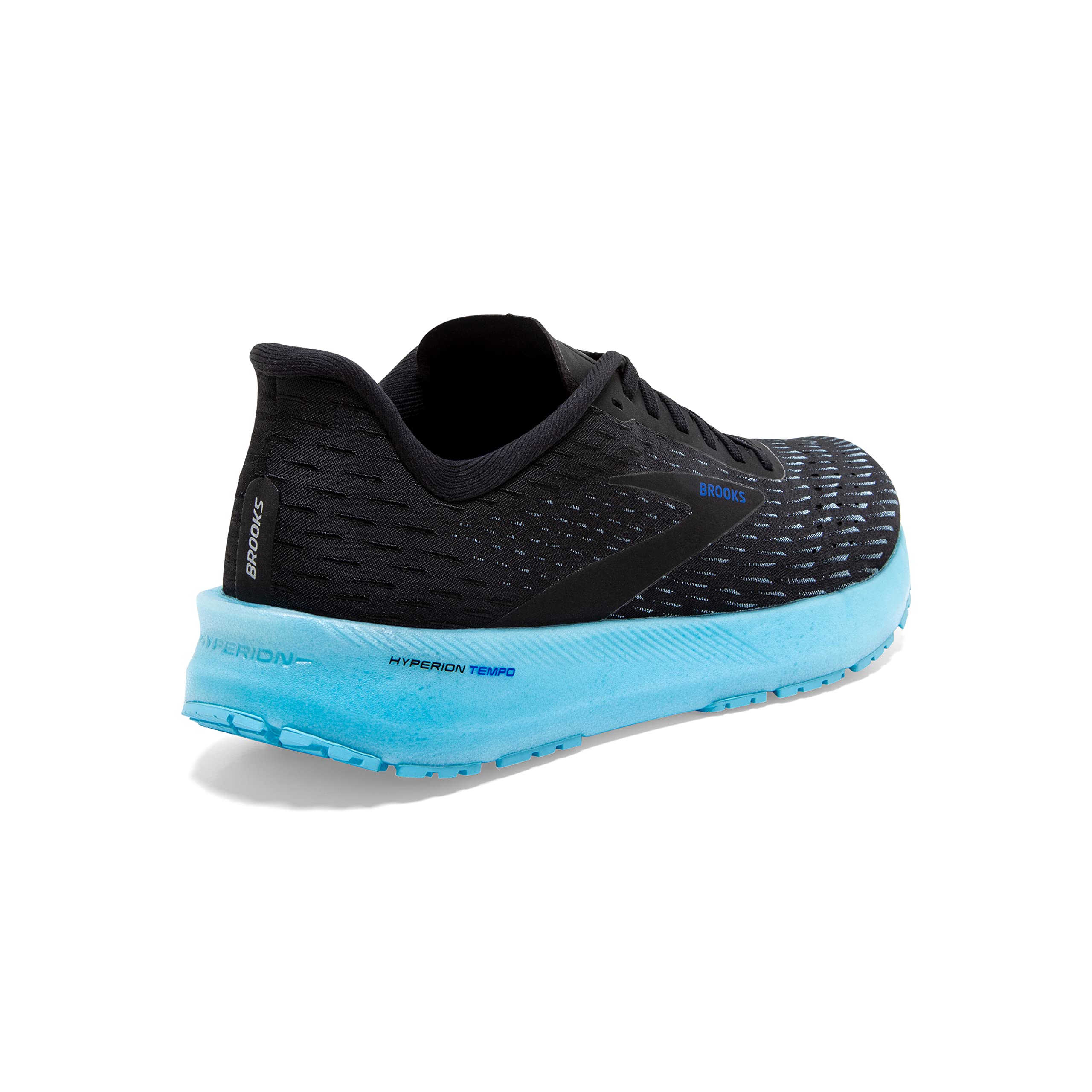 Brooks Men's Hyperion Tempo Road Running Shoe Black/Iced Aqua/Blue
