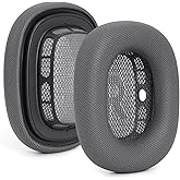 Premium Replacement Ear Cushions for Apple AirPods Max Headphone, Protein Leather Memory Foam Earpads with Excellent Noise Isolation (Black)