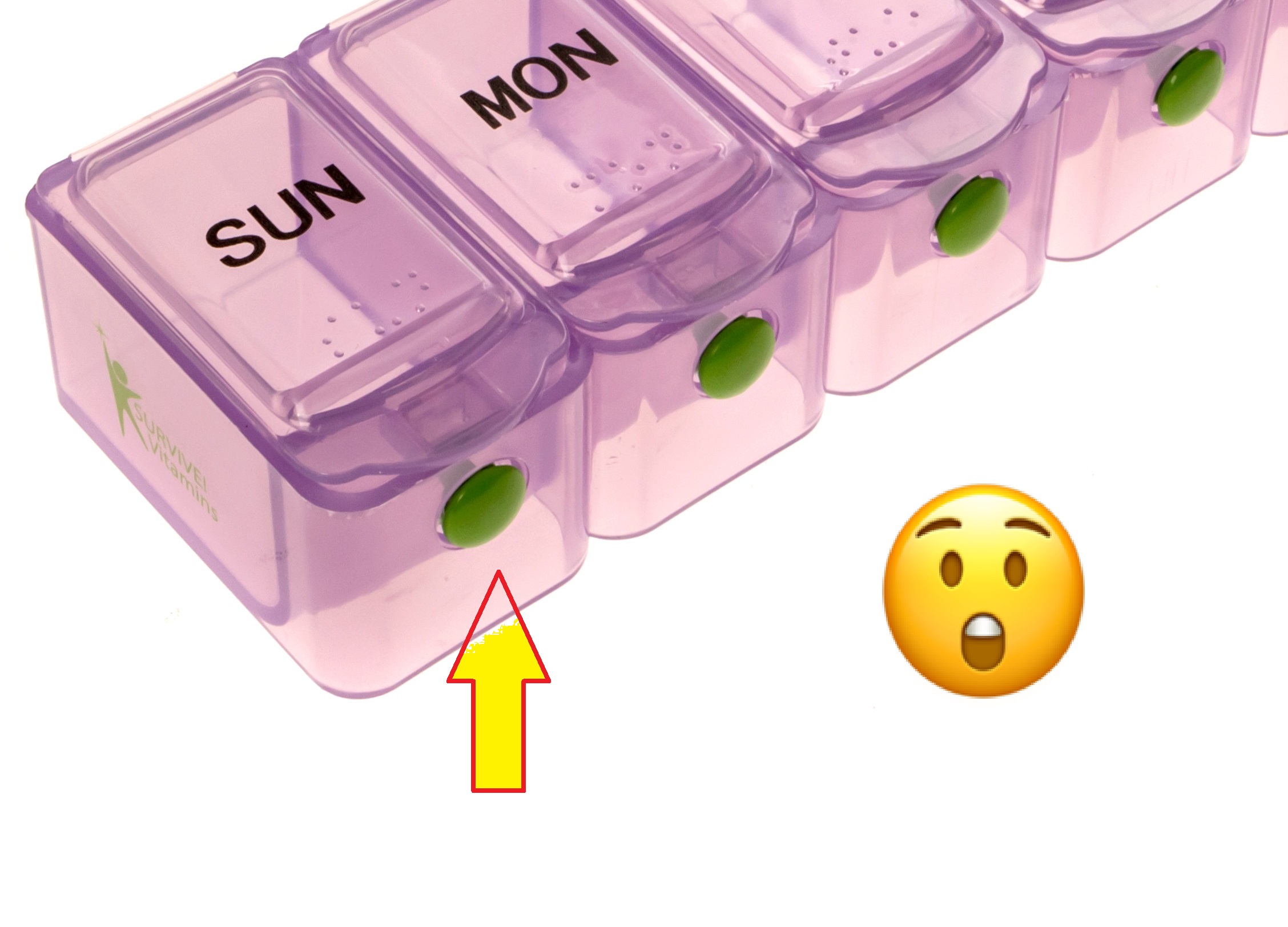 7 Day Push Button Weekly Pill Organizer Pill Case ∣ Pill Box Pill