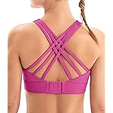 IUGA Sports Bras for Women High Support Large Bust High Impact Womens Sports Bras Strappy Padded Sports Bra