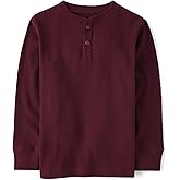The Children's Place boys Long Sleeve Thermal Henley Shirt