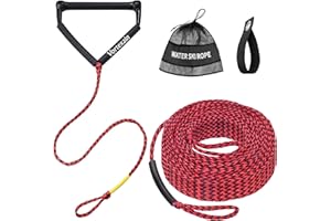 VORTEXAIN 75ft Wakeboard Rope with Handle for Wakeboarding Waterskiing and Wakesurfing