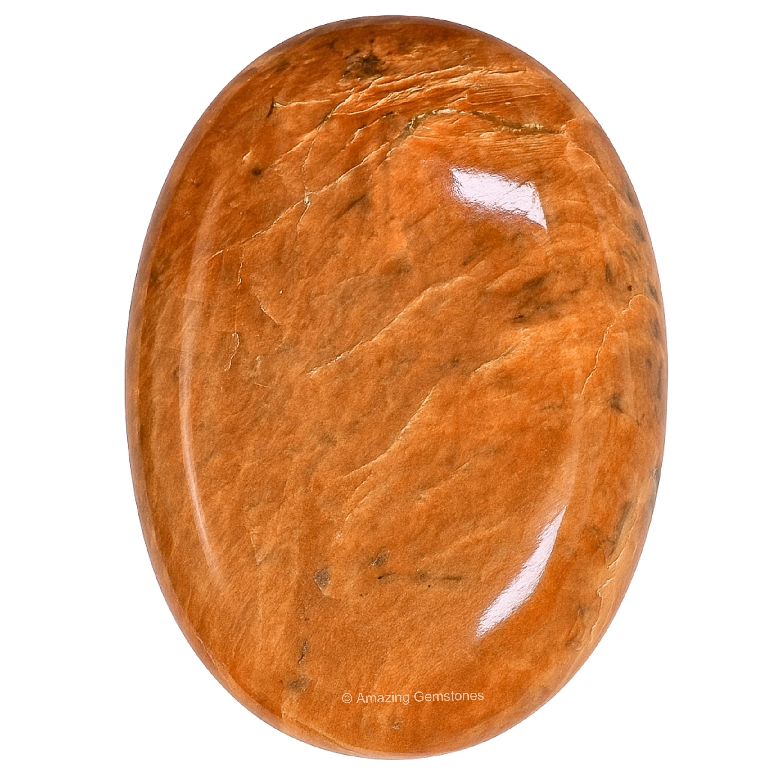 Peach Moonstone Crystals and Healing Stones - Large Palm Stone Crystals Piedra - Crystal for Good Luck, Positive Energy, Meditation - Unique Stocking Stuffers and Birthday Gifts for Women, Men