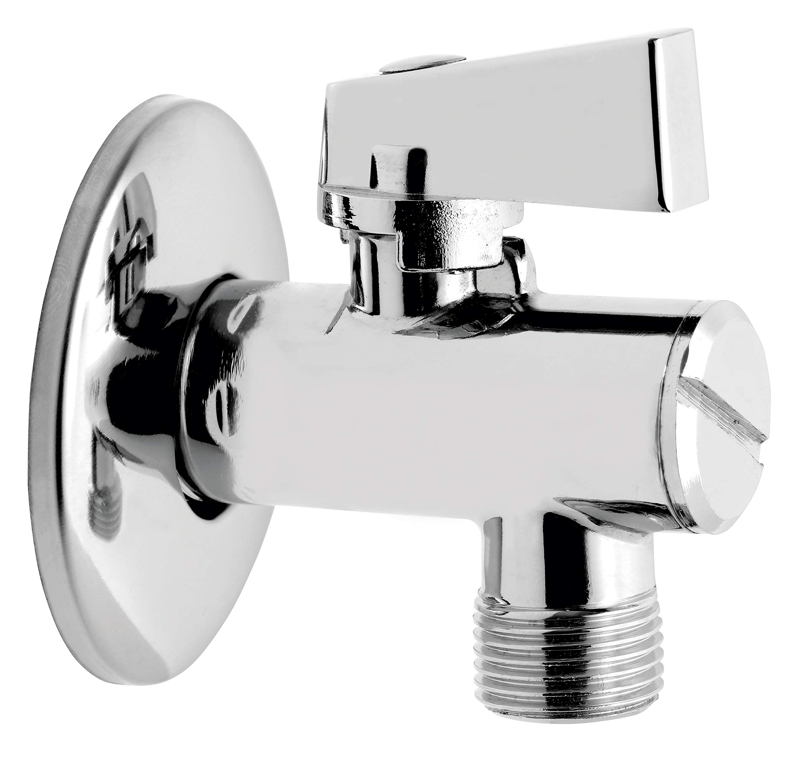BFG Ball Valve Tap with Wall Rosette and Mesh Filter, 1/2" BSP Female Inlet x 1/2" BSP Male Outlet - Max. Pressure 10 Bar, Max. Temp. 100°C, for Garage, Washing Machine, Dishwasher & More