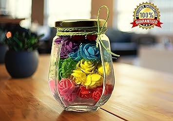 Buy Mcclub Artificial Foam Flowers Mini Roses With Beautiful Glass
