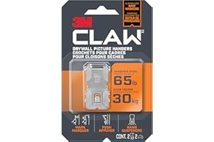 3M Claw Drywall Picture Hanger with Spot Markers 3PH65M-2EF, Holds 65 lbs (29 kg), 2 Hangers, 2 Makers