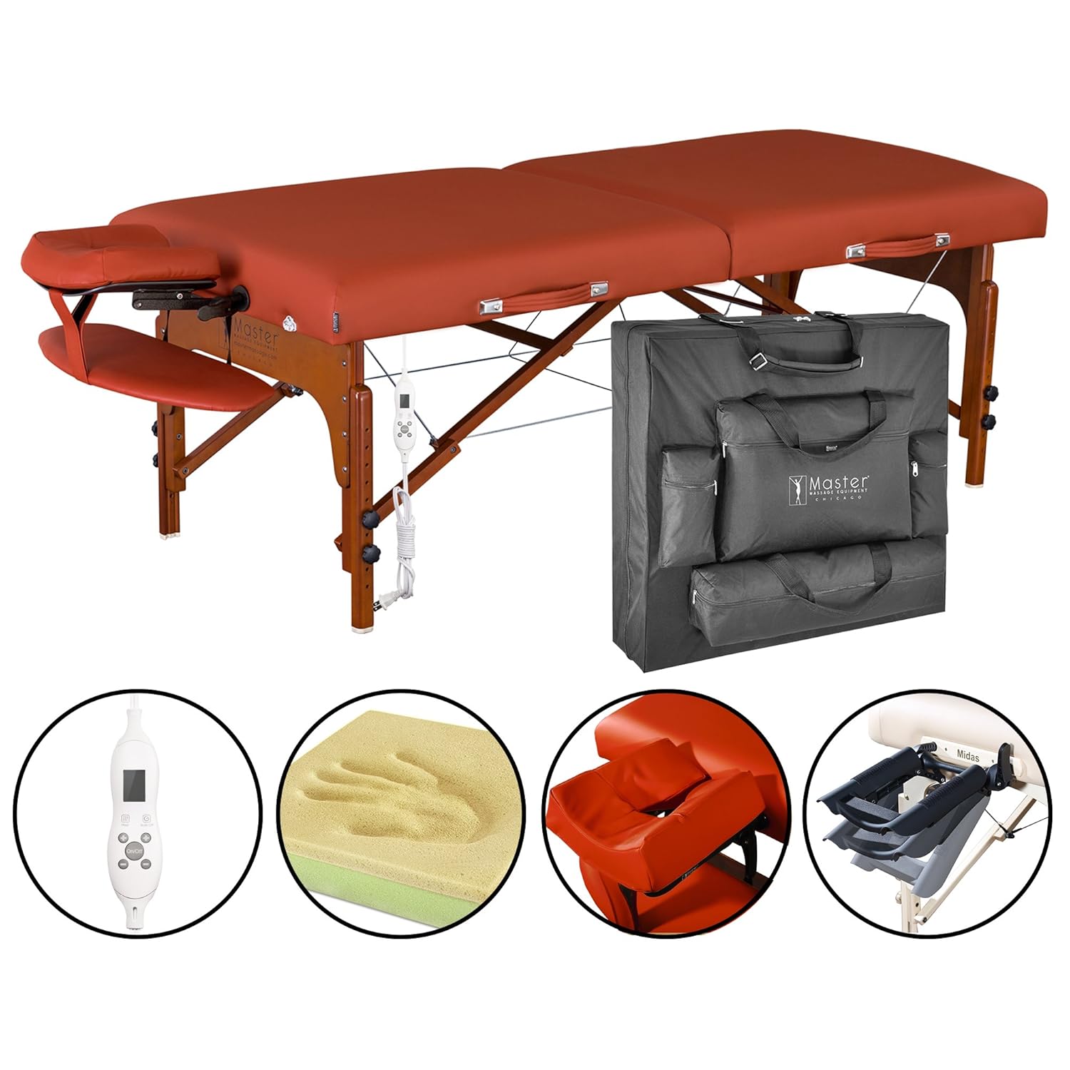 Master Massage"Master 31" Santana Portable Table Package 1count", Red, 1 Count: Beauty