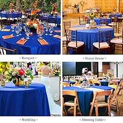 Pesonlook 12 Pack Round Tablecloth 90inch-Royal