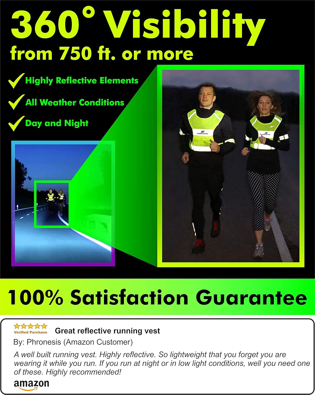No.1 Reflective Vest Running Gear | YOUR BEST CHOICE TO STAY VISIBLE | Ultralight & Comfy Motorcycle Reflective Vest | Large Pocket & Adjustable Waist | Safety Vest in 6 Sizes + Hi Vis Bands & Bag : Sports & Outdoors