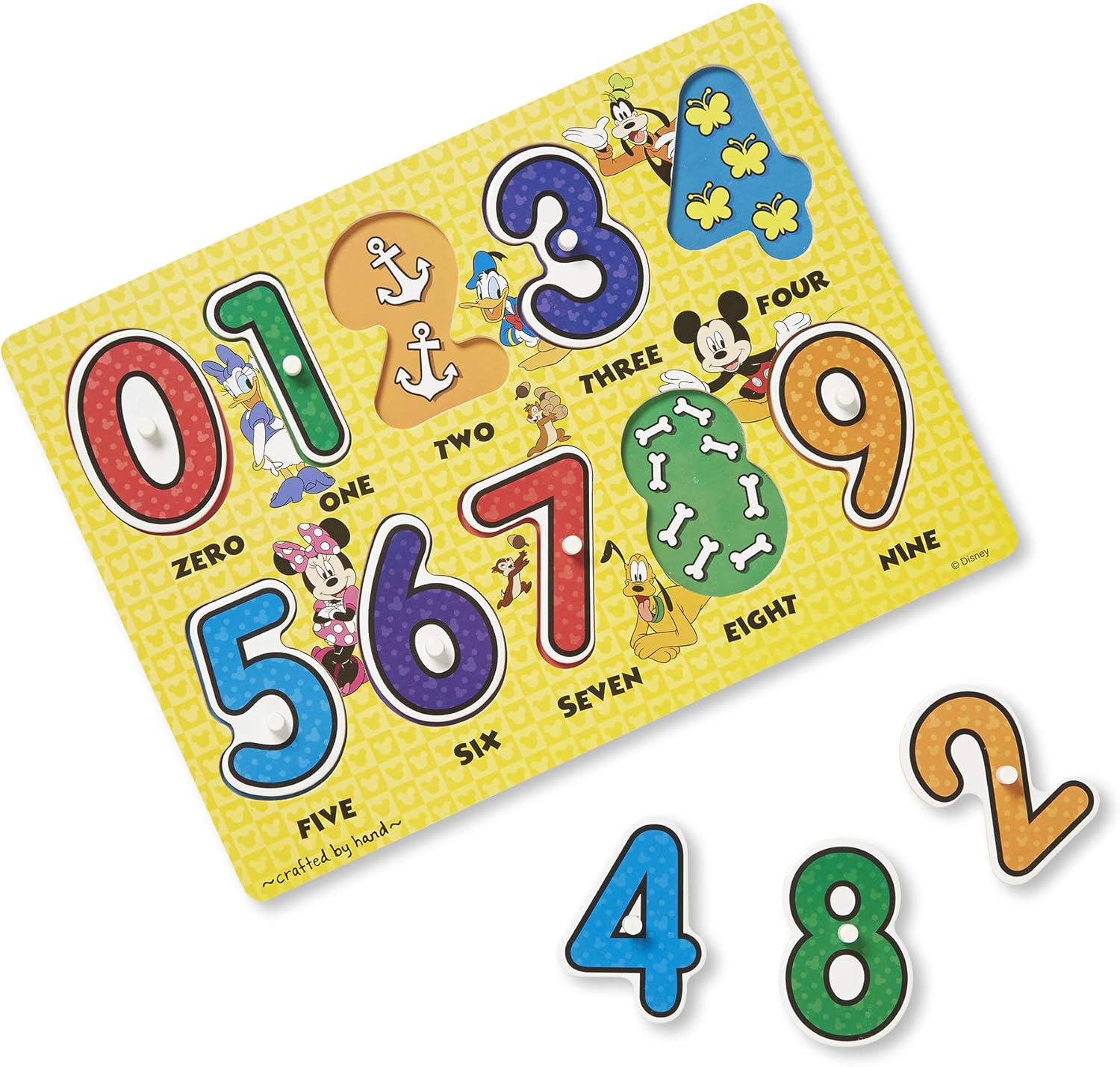Melissa & Doug Disney Peg Puzzle Bundle-Alphabet, Numbers, Shapes & Colors: Toys & Games