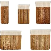 PH PandaHall 5 Size Hake Watercolor Brushes Painting Haik Brush Artist Painting Brushes for Kiln Wash, Watercolor, Dust Cleaning, Ceramic, Pottery Painting