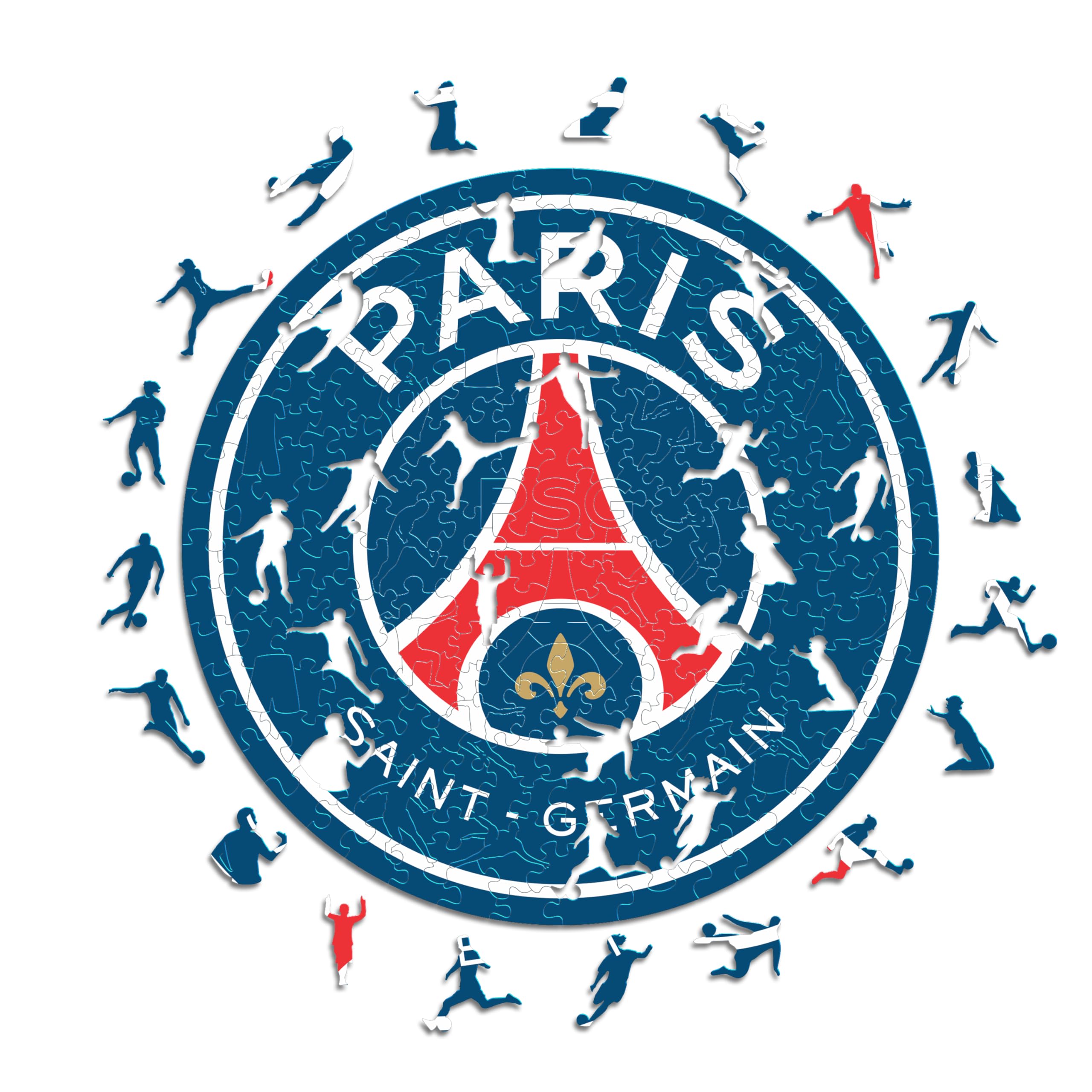 Iconic Puzzles - PSG Logo, Officially Licensed Wooden Puzzle, 100% Sustainable, Gift for Adults and Children, Size S, 150 Pieces โ image 1