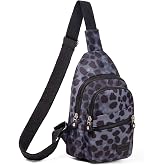 Banelu Small Sling Backpack Crossbody Sling Bags for Women, Cross Body Bag Crossbody Purses Fanny Packs - Black Spots
