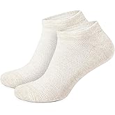 FlaxSox LinoFlex™ ComfortWear Quick-Dry Mesh-Knit Linen Ankle Socks for Women