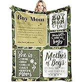 Gtouaz Valentines Day Boy Mom Gifts, Boys Moms Birthday Gift for Women, in My Boy Mom Era Gifts Throw Blanket 60 x 50 Inch, Mother of Boys Gifts
