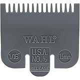 Wahl Professional Color Coded Comb Attachment #3137-101 - Grey #1/2 - 1/16" (1.5 mm) - Great for Professional Stylists and Ba