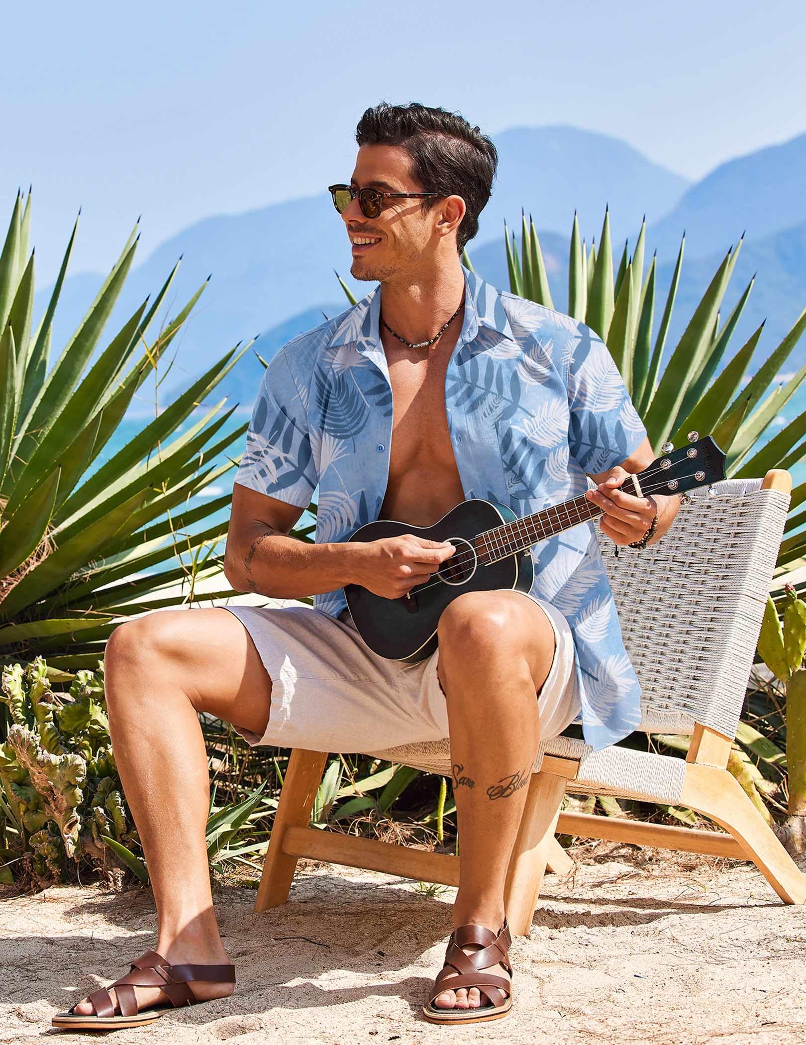 COOFANDY Mens Floral Hawaiian Shirt Short Sleeve