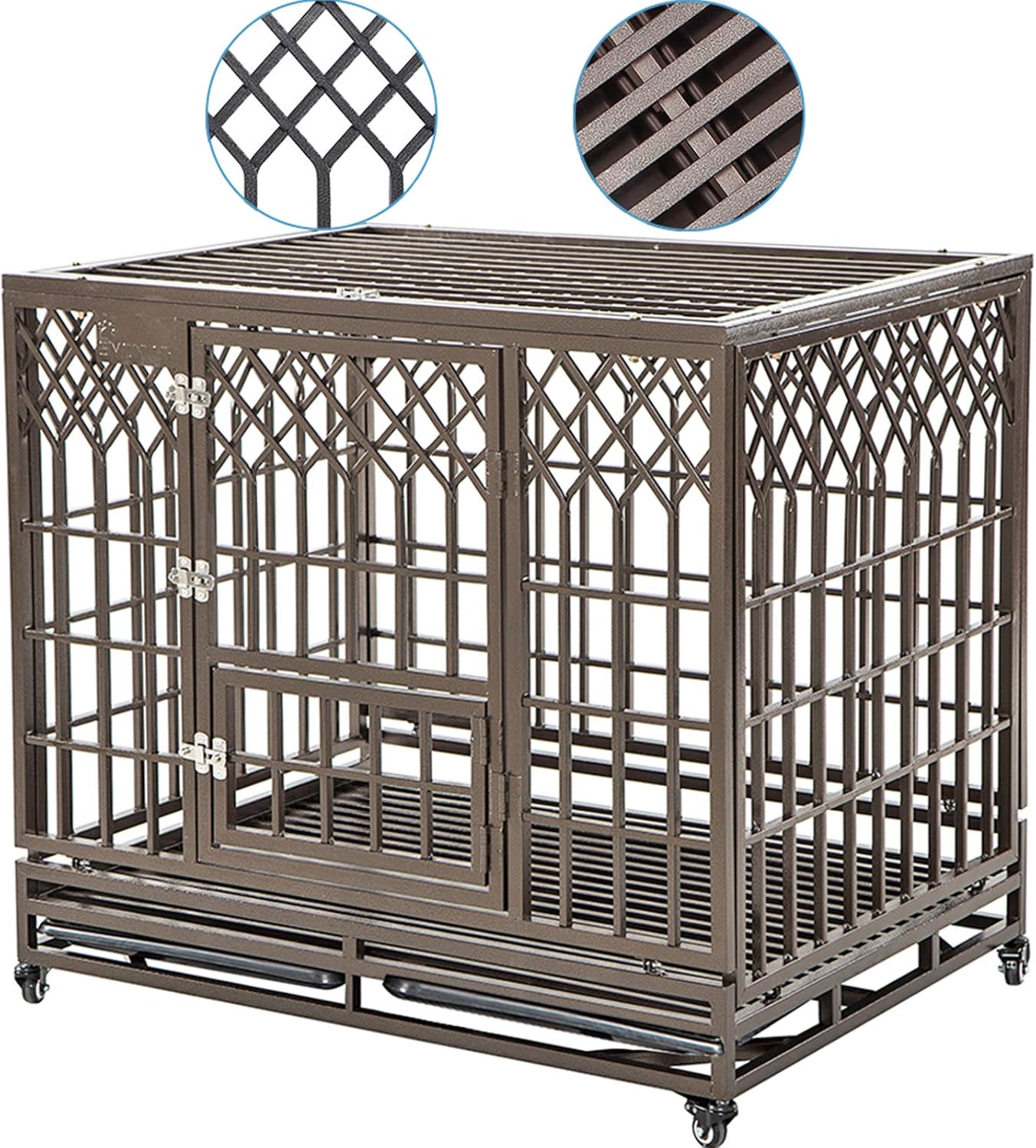 silver dog crate