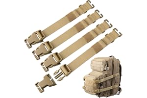 Pitozer Molle Backpack Straps Tactical Rush Tier System Molle Attachment for Tactical Military Backpack Plate Carrier Gear Accessories Compression Fastening Strap Pack Attachment Strap with Buckle