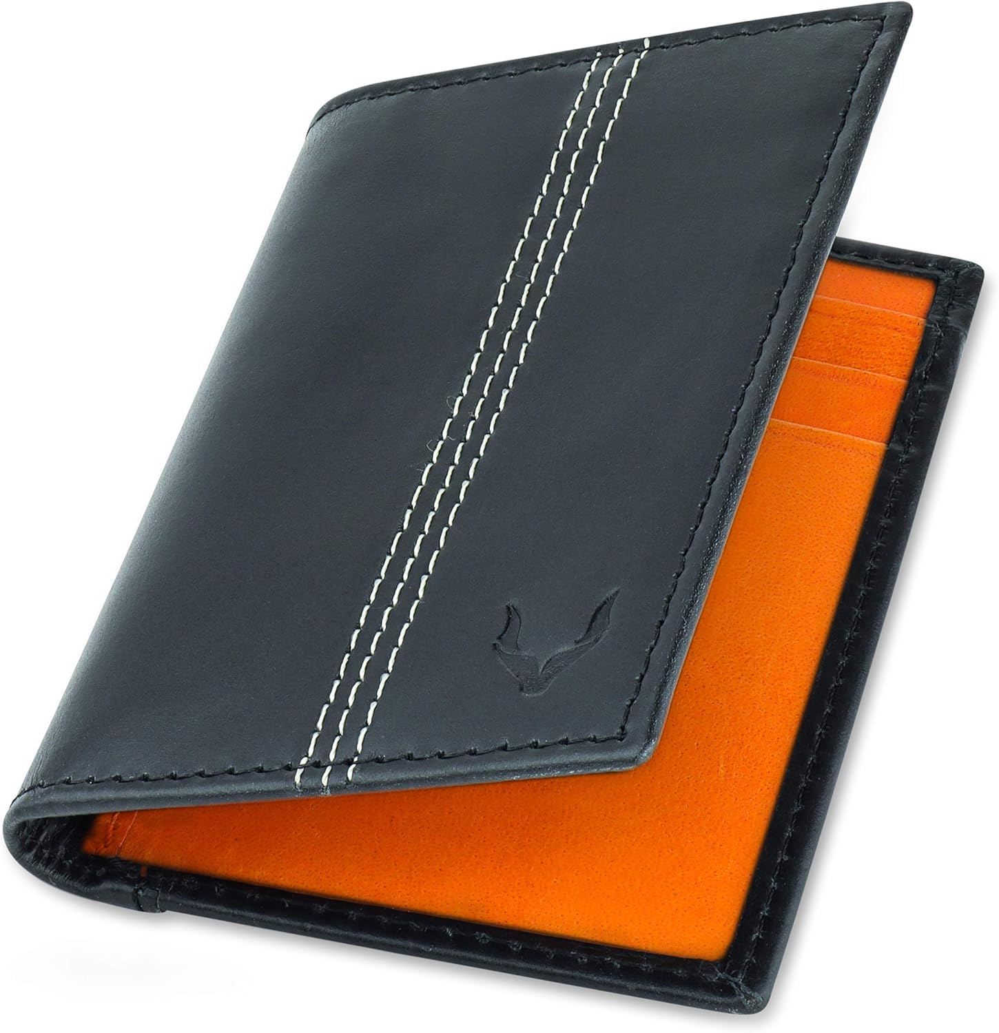 PELLE TORO Minifold Leather Credit Card Holder Wallet for Men Thin RFID Blocking Contactless Card Protector