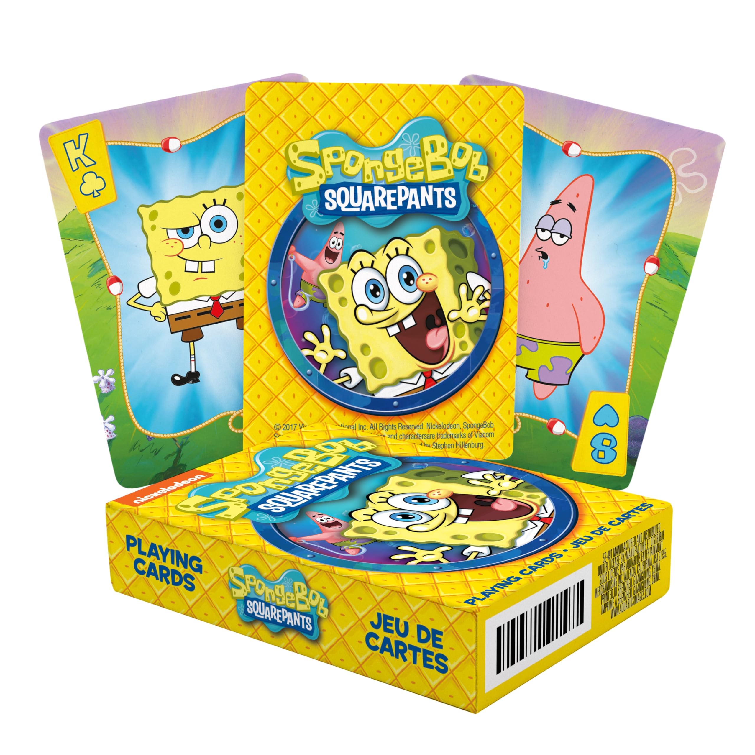 AQUARIUS SpongeBob SquarePants Playing Cards, Multicolor, 52491