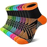 Ludaro 5 Pairs Ankle Socks for Women Men, Womens Quarter Crew Running Cotton Athletic Cushioned Gym Hiking Arch Support Socks