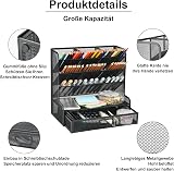 Marbrasse Mesh Desk Organiser Multi-Functional Pen Holder with Drawer Black view 3