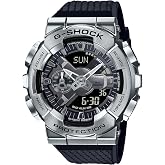 Casio G-Shock GM110-1A Men's Watch | G-Steel Silver Stainless Steel Bezel | Analog Digital | 200M Water Resistant