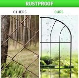 SARSTRY Decorative Garden Fence 10 Panels 3.3m Rustproof Metal Border view 4