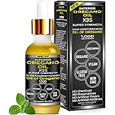 Organic Oregano Oil Drops - 1,000 Servings, 12 Month Supply, Wild Oil of Oregano 9X Carvacrol, Immune & Digestive Support, Non-GMO, Food Grade Herbal Supplement, Alternative to oil of Oregano Tincture