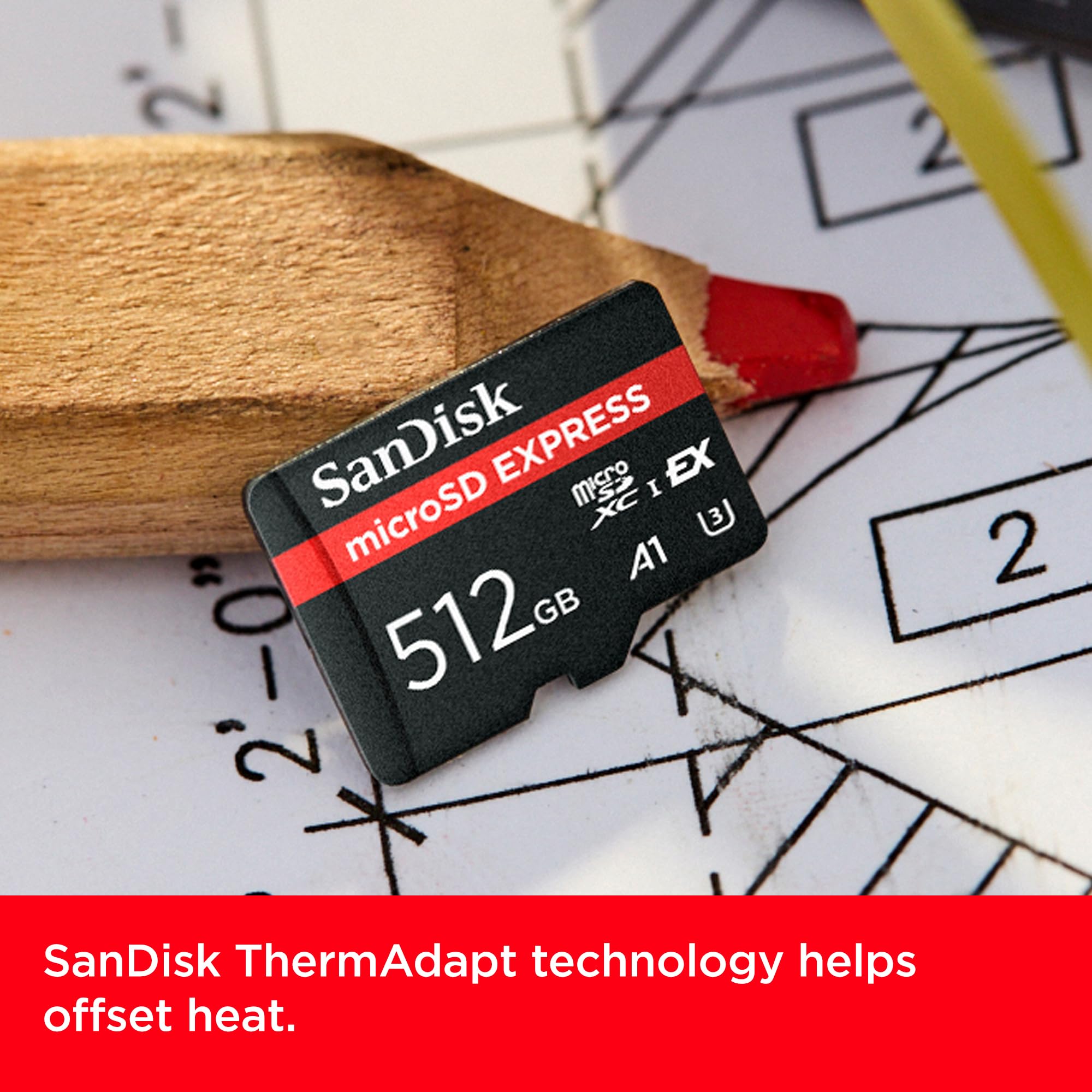 SanDisk 512GB microSD Express Card - Works with Nintendo-Switch 2, Up to 880MB/s Read, Up to 650MB/s Write, 220MB/s Sustained Write, U3, C10 - SDSQXFN-512G-GN4N