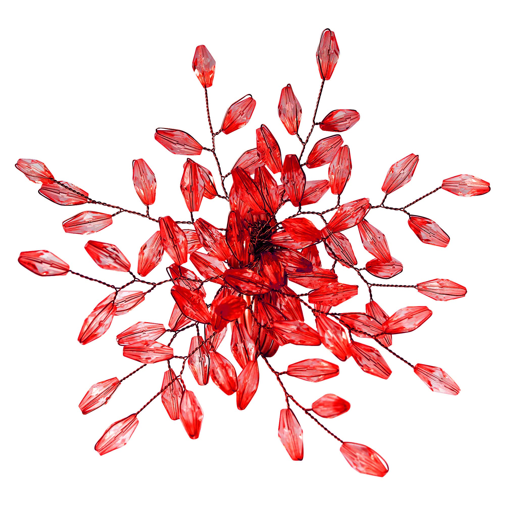 ITOS365 Napkin Rings Set of 8 for Dining Table Decoration Parties Everyday Metal Napkin Holder Leaf Red (Pack of 8)