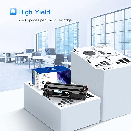 4-Pack Canon 137 Black Toner Cartridge Replacement - Compatible With ImageClass D570, MF232w, MF242dw Models