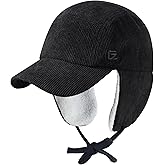 GADIEMKENSD Winter Trapper Hat with Ear Warmer Flaps Corduroy Baseball Cap for Men and Women
