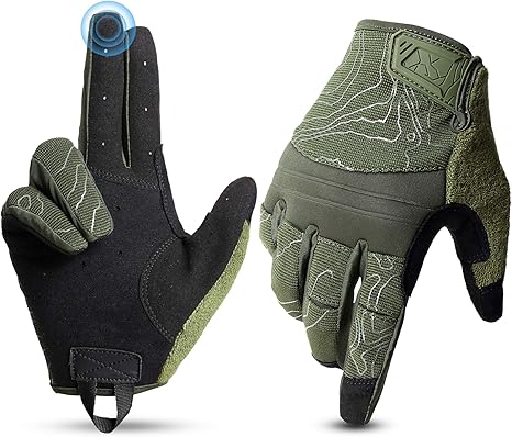 Amazon Wtactful タクティカル グローブ オリジナルグローブ シューティンググローブ タッチパネル 軍隊 射撃 サバゲー バイク サバイバルゲーム フルフィンガー グリーン L タクティカルグローブ 通販