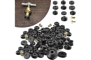 SANKOLY 58-Pack Faucet Washer Assortment Kit Rubber Faucet Washers Flat and Beveled Faucet Washers Repair Kit with Brass Bibb Screws for Repairing Faucet Leak