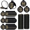 Wenqik 64 Pcs Compact Mirror Bulk Black Gifts for Women Small Inspirational Pocket Purse Handheld Mirror Portable Round Makeup Folding Appreciation Gift for Christmas Valentine Daily Travel Coworker