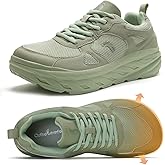 Women's Orthopedic Diabetic Wide Toe Box Walking Shoes: Comfortable Arch Support Plantar Fasciitis Orthotic Swollen Sneakers, Casual Flat Feet Tennis Walking Shoes for Foot Heel and Pain Relief